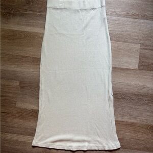 Rails Cream Midi Ribbed Skirt